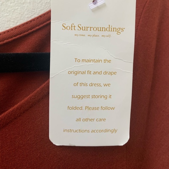 Soft Surroundings Rust Long Sleeve Maxi Dress - Picture 4 of 6